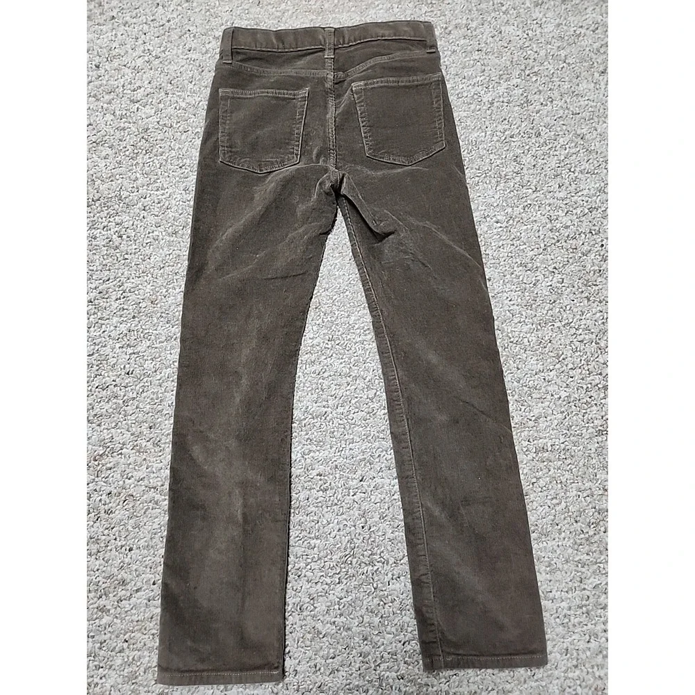 J.Crew Crewcuts Stretch Corduroy Pants Cords Size 10 Brown Zip Fly‎ Adjustable